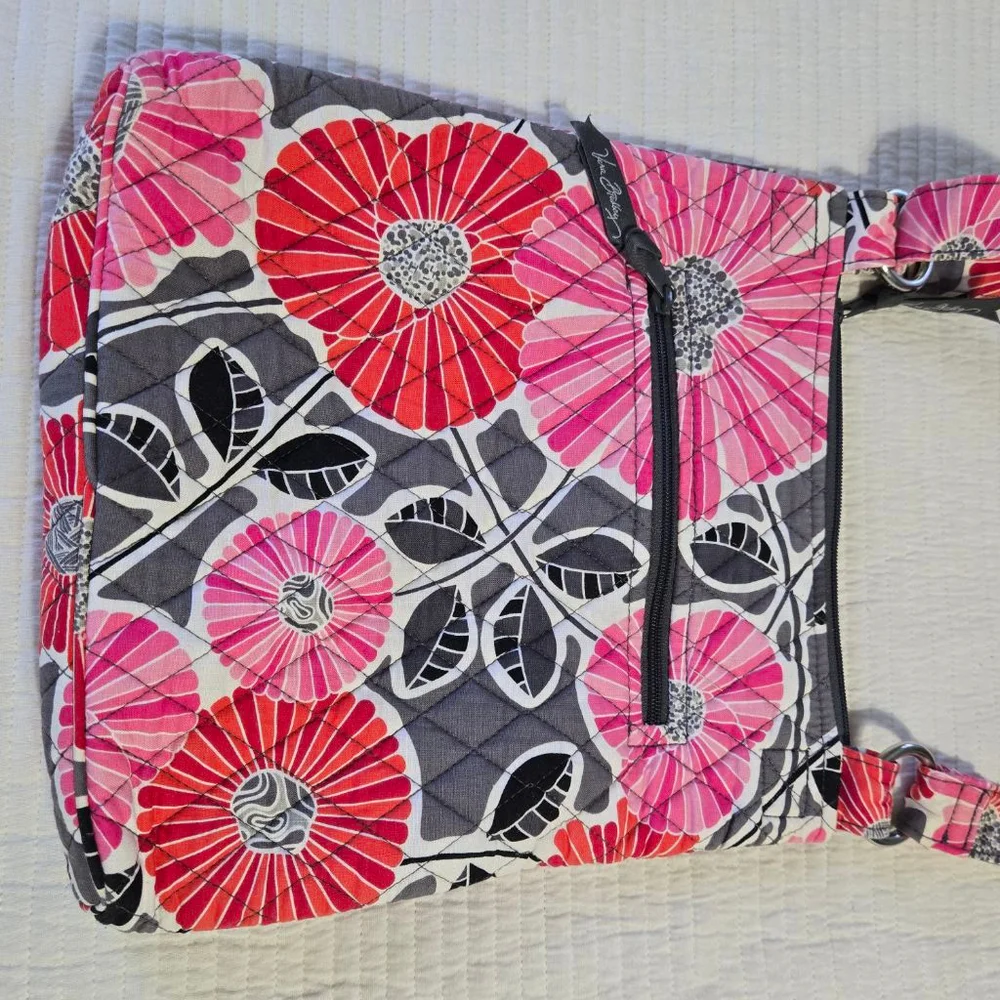 Vera Bradley Cherry Blossoms Quilted Hipster Floral Crossbody Bag - Picture 8 of 10